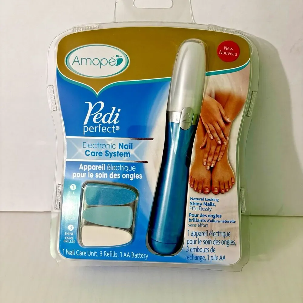 Amope Pedi Perfect Electronic Nail Care System File Buff Shine NEW